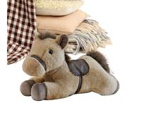 Wisylizv Simulated Horse Plush Toy - Cute Floor Push Ring Toss Doll | Soft Plush Stuffed Horse | Huggable Animal Pillow for Kids Children Boys Girls, Birthday Gift & Home Bedroom Sofa Desk Decoration