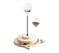 Wisylizv Twisting Dog Treat Toy - Wooden Spring Interactive Distributeur Ball | Mental Stimulation Slow Feeder For Cats Dogs Puppies Kittens, Boredom Relief Training Enrichment Toy Indoor Play
