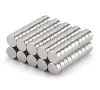 WISYOK 100pcs Aimants Puissant 6x2.5mm, Petit Aimant Rond, Aimant Frigo, Aimants Décoratifs, Mini Aimant en Néodyme Ultra Puissant pour Réfrigérateur, Tableau Blanc et DIY