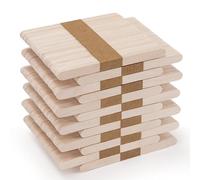 WISYOK 600pcs Bâtonnets de Glace, Batonnet Bois Couleur Naturelle, Bâtons de Glace en Bois, Abaisse Langue Adulte, Bois pour Bricolage patule Bois Epilation, Idéal pour bricoler et décorer - 114x9mm