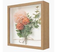 WISYOK Cadre photo 3D à remplir - 22 x 22 cm - Cadre pour objets 3D - Profondeur : 3 cm - Cadre profond pour mur et bureau - Boîte à ombre pour photos, objets, bouquet de mariage, œuvres d'art DIY