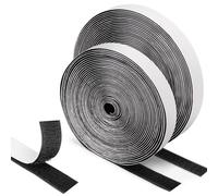 WISYOK Scratch Autocollant Double Face 8M, Scratch Adhésif Puissant, Shearable Bande Scratch Autocollant, Bande Agrippantes Polyvalent, Hook Loop Rubans pour Ménage - Noir