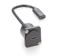 Wisyurt Adaptateur de Câble de en Panneau USB3.1 Type-C à 10Gbps C de Type USB Câble D'Extension D-Type/XLR 20cm