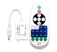 Wisyurt Contrôleur LED Dimmable DC 12-24V avec Télécommande pour Bandes Lumineuses Monochromes, Enseignes pour Maison, Armoire.