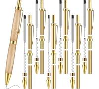 Wisyurt Ensemble de 6 Stylos Rétractables Kit de Stylo à de 8 mm avec Recharges Fournitures de Tournage au Tour pour la Fabrication de Stylos en Bois