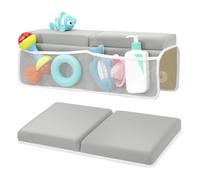 Wisyurt Ensemble de Repose-Genoux et de Coudières Antidérapants pour Tapis de Bain pour, Support Confortable pour les Genoux et les Bras, Gris