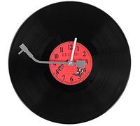 Wisyurt EuropéEn Nostalgique Horloge Ultra-Silencieuse Disque Vinyle Personnalité Personnalité Horloge Murale Café Bar Horloge Murale DéCorative