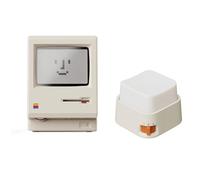 Wisyurt Horloge Rétro Maclock de Style Artefact avec Lumière Nocturne Magnétique, Décoration de Bureau, Accessoires pour Clavier D'Ordinateur.