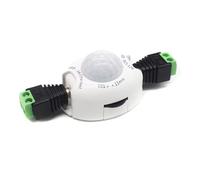 Wisyurt Interrupteur de Lumière à Capteur de Mouvement 12V, Minuterie Activée par 5V DC, Bande LED ON OFF, Interrupteur à Capteur de Mouvement PIR, 2 DC Verts.