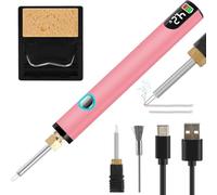 Wisyurt Kit de brûleur de fil rechargeable pour la fabrication de bijoux, outil numérique de zapper de fil, artisanat du cuir, couture, tissage et enfilage C