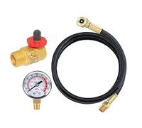 Wisyurt Kit de réparation de réservoir d'air avec valve de sécurité, manomètre et tuyau de réservoir d'air de 1,2 m pour réservoir de transport portable