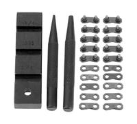 Wisyurt Kit d'outils de réparation de tronçonneuse 3 pièces avec 10 jeux de connecteurs de chaîne de tronçonneuse 0,325 mm