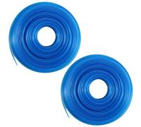 Wisyurt Lot de 2 fils de fil pour débroussailleuse électrique - 1,6 mm x 100 m - Corde ronde en nylon lourd pour alimentation manuelle