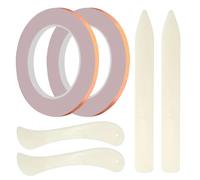 Wisyurt Lot de 2 rouleaux de ruban adhésif en feuille de cuivre avec dos en cuivre pour la fabrication de vitraux et les loisirs créatifs, fournitures teintées