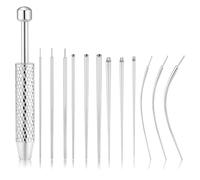 Wisyurt Outil de Préhension Conique pour Piercing à Bille, Compatible avec Les Boucles d'oreilles à Dos Plat en Acier Inoxydable de Calibre 14G, 16G, 18G et 20G.