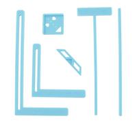 Wisyurt Outil de Scrapbooking 6 Pièces Reliure Facile pour Débutants, Excellent Kit de Pochoirs et de Guide de Coupe Pouvant Être Transformé en Carnet Bleu.