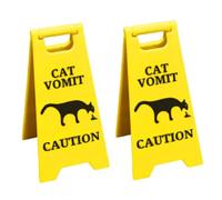 Wisyurt Panneau tendance et amusant avec inscription « Cat Cat » jaune - pour les amoureux des