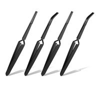 Wisyurt Pinces Inversées en Acier Inoxydable pour Loisirs Créatifs - Lot de 4 Pinces à Embouts en Caoutchouc, Revêtement PVC, Embouts Plats Coudés et Droits