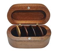 Wisyurt Porte- de Guitare avec 4 MéDiators en Bois, PréSentoir de en Bois Naturel, Mini-BoîTe de Rangement pour Guitare