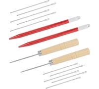 Wisyurt Set D'Outils de Rerooting de 14 Pièces pour Cheveux de Poupée - Aiguilles à Tricoter en Laiton (0,5-0,7 Mm), Idéal pour L'Implantation de Cheveux de Poupée et Le Crochet - Aiguille A