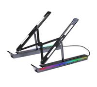Wisyurt Support de Notebook RGB avec Support de Dock 4EN1 USB, Support de Refroidissement A.