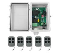 Wisyurt Universal AC220V Roller Shutter Control Board Tubular Motor Receiver +5xRemote Control For Garage Door Remote Control Opener