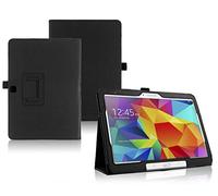 WiTa-Store Sacoche pour Samsung Galaxy Tab 4 10.1 Pouce SM-T530 T531 T533 T535 Smart Cover Slim Case Stand Flip Film (Noir) Neuf