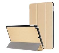 WiTa-Store Smart Cover Housse pour Neuf Apple iPad 2017 9,7 Pochette de Protection étui à clapet Pliable étui Style Livre Conception + Gratuit Stylus Touch Pen, Stylet - Or