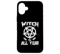 Witch All Year Witches Pagan Wicca Symbols Crystal Halloween Coque pour iPhone 16 Plus