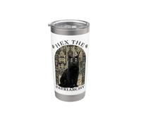 Witch Black Cat Hex The Patriarchy Gobelet isotherme en acier inoxydable double paroi