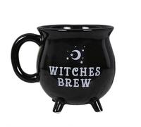 Witch Brew Tasse à café chaudron en céramique 201 ml Tasse à thème potion magique avec slogans anglais pour fête d'Halloween, cadeau d'anniversaire (Style A)