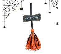Witch Broom Animated Floating Moving Light Up Halloween Decor Prop