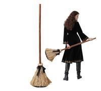Witch Broom Prop, Moving Halloween Decoration, Sound Activated Light Up Broomstick, Spooky Masquerade Scary Prop, Animated Party Display for Stage, Festival, Celebration, Theater, Outdoor, Family