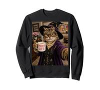 Witch Cat Selfie Meme Humour Maman Mignon Amour Appréciation Sweatshirt