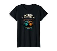 Witch Controls Spell A B Inspired Love Jeu d'arcade Halloween T-Shirt Graphique avec Valeur, Femme, Noir, S