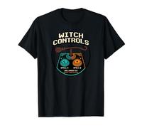 Witch Controls Spell A B Inspired Love Jeu d'arcade Halloween T-Shirt Graphique avec Valeur, Homme, Noir, S