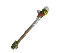 Witch Crystal Wand - Crystal Wands Cosplay, Spiritual Energy Tool with Polished Decorative Design, Ritual Meditation Wand, Altar Sacred Space Decor, Divination Accessory for Collectors Spiritual