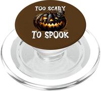 Witch Halloween Skull Pumpkin Face is Too Scary to Spook PopSockets PopGrip pour MagSafe