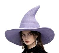 Witch Hat - Foldable Wide Brim Unisex Knitted Halloween Headgear | Witch Costume Headgear For Women, Men, Festivals, Parties, Masquerades, Carnivals, Photography, And Dress-up Events.