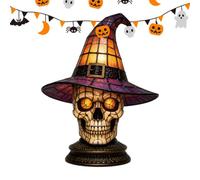 Witch Hat Table Lamp Acrylic 18x5x30cm USB Powered Spooky Night Lights