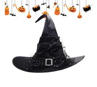 Witch Hat, Women’s Costume Accessory, 17.72x17.72 Inches Adjustable Fit, Classic Pointed Design, Lightweight Material, Perfect for Cosplay, Halloween Parties, Carnivals, Outdoor Yard, Porch