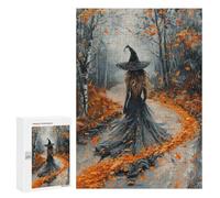 Witch in Autumn Forest -3 Puzzle 300 Pièces Educa Jouet en Bois Cadeau Unique Décoration Intérieure Jeu Éducatif Challenge Toy Adultes Et Enfants À Partir De 14 Ans 300 PCS