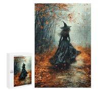 Witch in Autumn Forest Puzzle 1000 Pièces Educa Jouet en Bois Cadeau Unique Décoration Intérieure Jeu Éducatif Challenge Toy Adultes Et Enfants À Partir De 14 Ans 1000 PCS