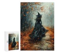 Witch in Autumn Forest Puzzle 300 Pièces Educa Jouet en Bois Cadeau Unique Décoration Intérieure Jeu Éducatif Challenge Toy Adultes Et Enfants À Partir De 14 Ans 300 PCS