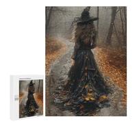 Witch in Black Dress with Hat Puzzle 1000 Pièces Educa Jouet en Bois Cadeau Unique Décoration Intérieure Jeu Éducatif Challenge Toy Adultes Et Enfants À Partir De 14 Ans 500 PCS
