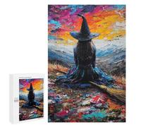 Witch in Colorful Landscape Puzzle 1000 Pièces Educa Jouet en Bois Cadeau Unique Décoration Intérieure Jeu Éducatif Challenge Toy Adultes Et Enfants À Partir De 14 Ans 1000 PCS