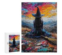Witch in Colorful Landscape Puzzle 1000 Pièces Educa Jouet en Bois Cadeau Unique Décoration Intérieure Jeu Éducatif Challenge Toy Adultes Et Enfants À Partir De 14 Ans 300 PCS