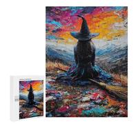 Witch in Colorful Landscape Puzzle 500 Pièces Educa Jouet en Bois Cadeau Unique Décoration Intérieure Jeu Éducatif Challenge Toy Adultes Et Enfants À Partir De 14 Ans 500 PCS
