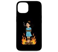 Witch Lighting Cigarette with Flames Occult Unholy Funny Coque pour iPhone 13