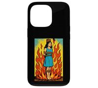 Witch Lighting Cigarette with Flames Occult Unholy Funny Coque pour iPhone 13 Pro